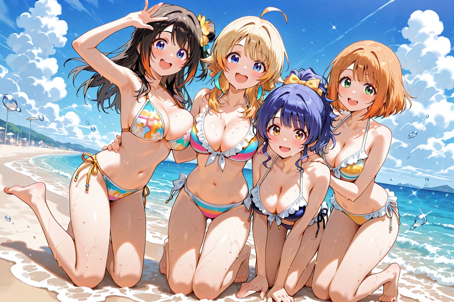 みんなで、海に来ました。
