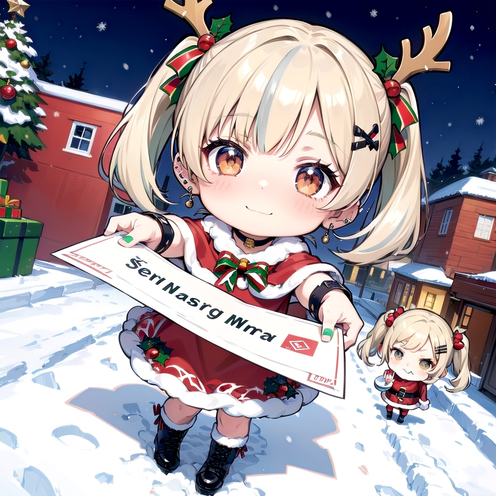 ビラ配りバイトちびver | の人気AIイラスト・グラビア