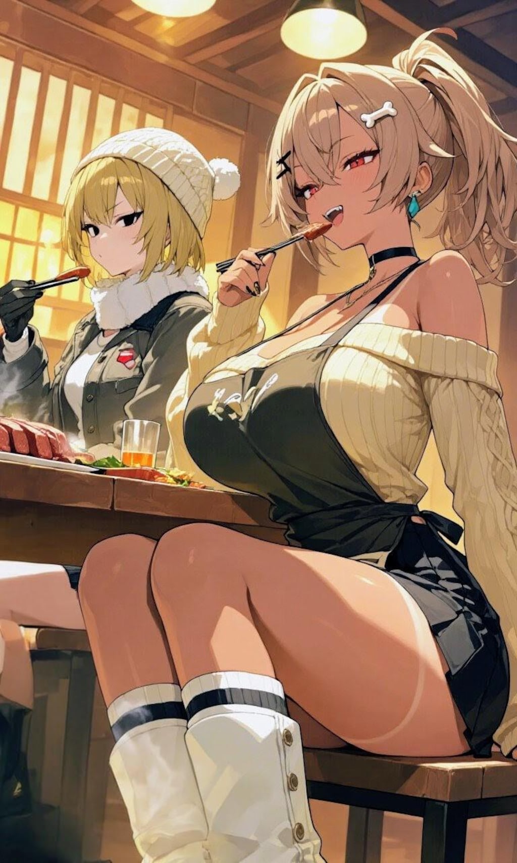 おにくちゃん🍖＆千鶴お姉やん✨焼肉パーティー🥩