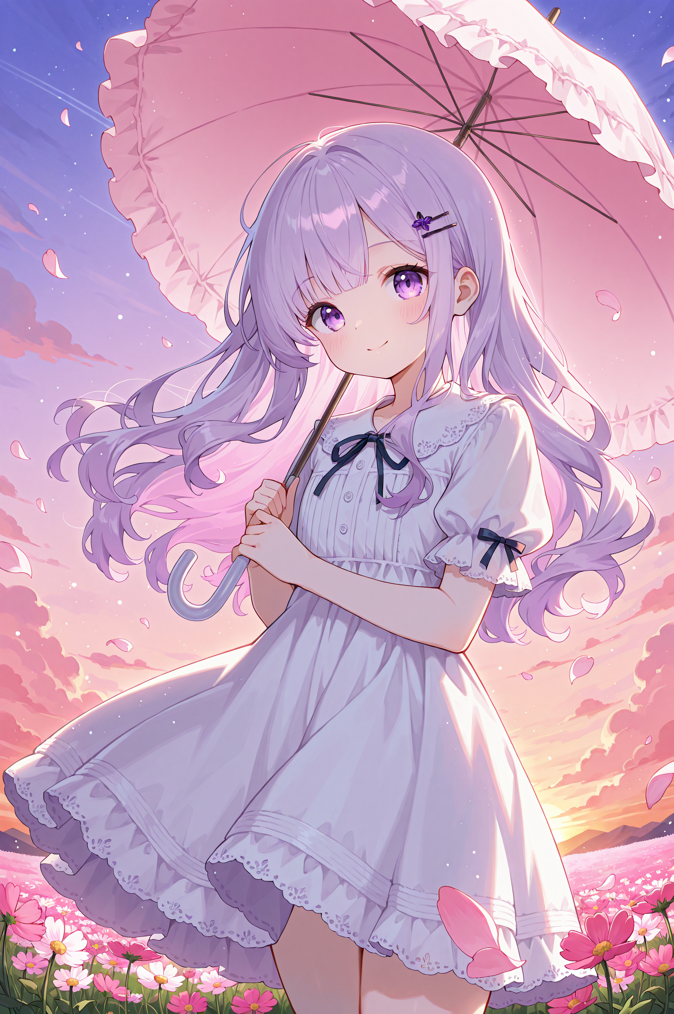 コスモス畑の優しい時間 | の人気AIイラスト・グラビア