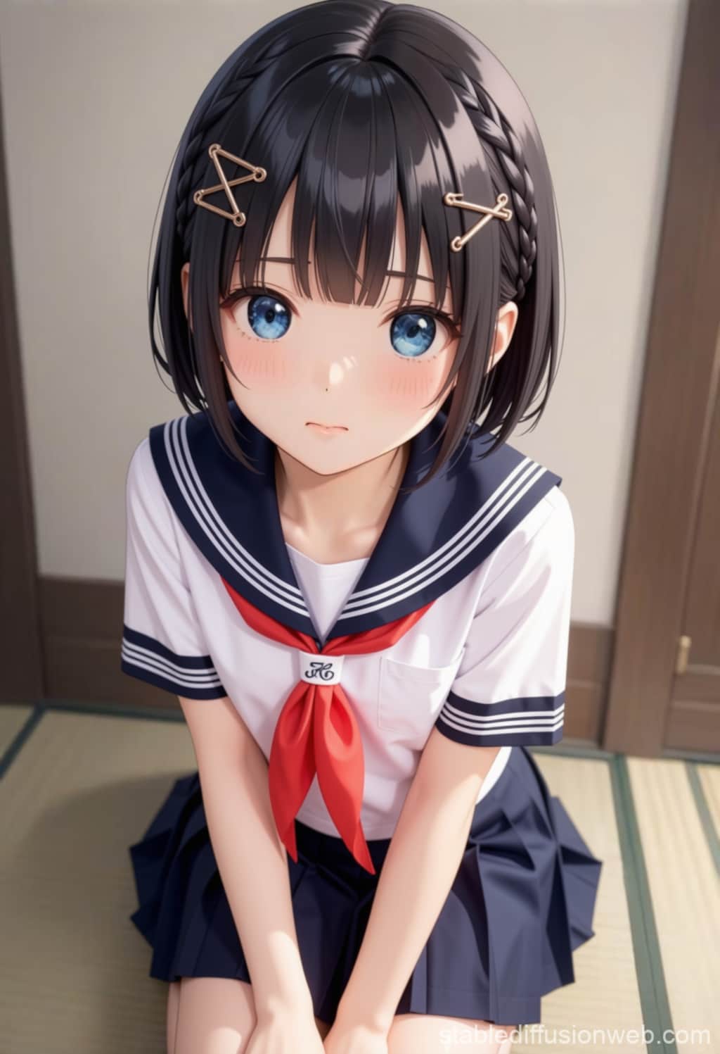 セーラー服の美少女