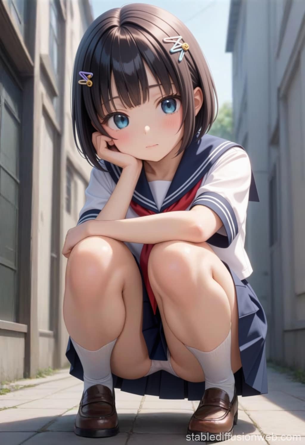 セーラー服の美少女