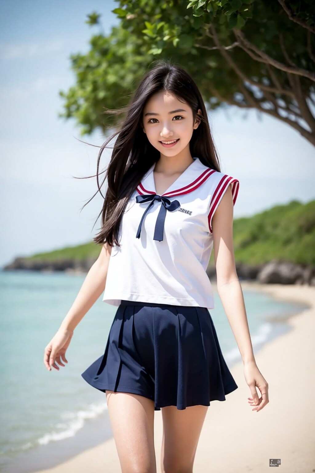 海辺の君５７ | の人気AIイラスト・グラビア