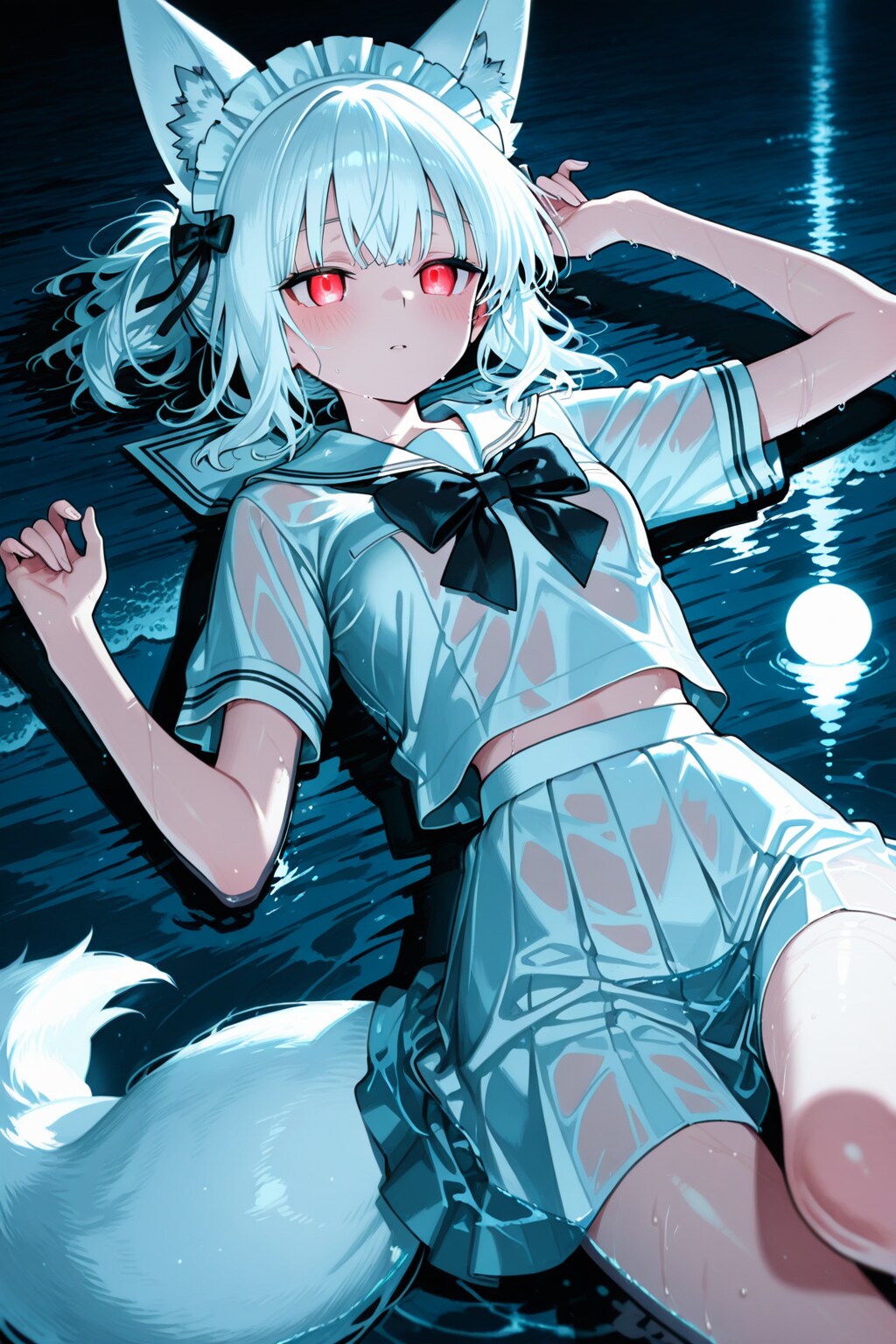 夜の浜辺