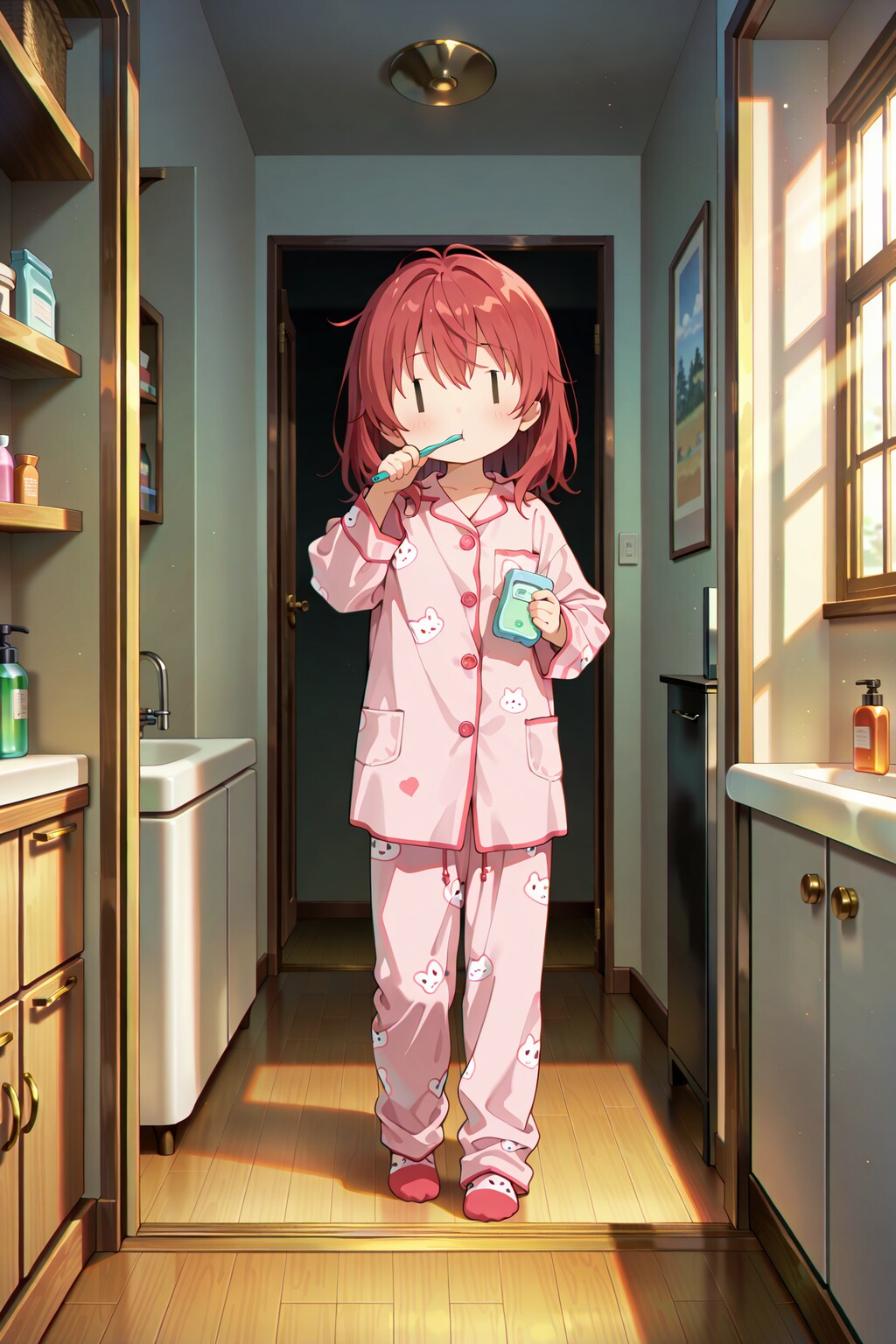 起き抜けのジト目先生 Y625