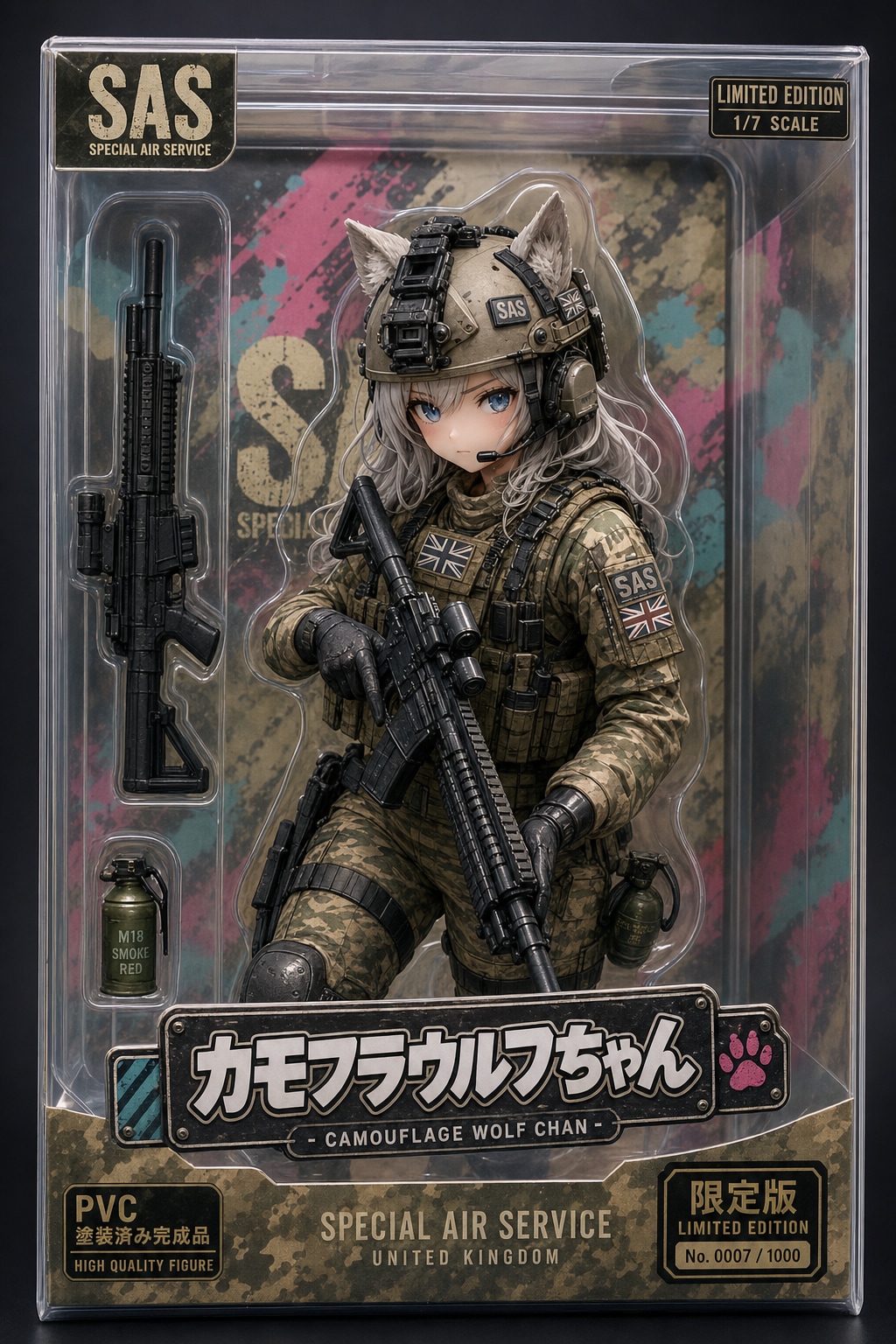 カモフラウルフちゃんフィギュア🐺✨