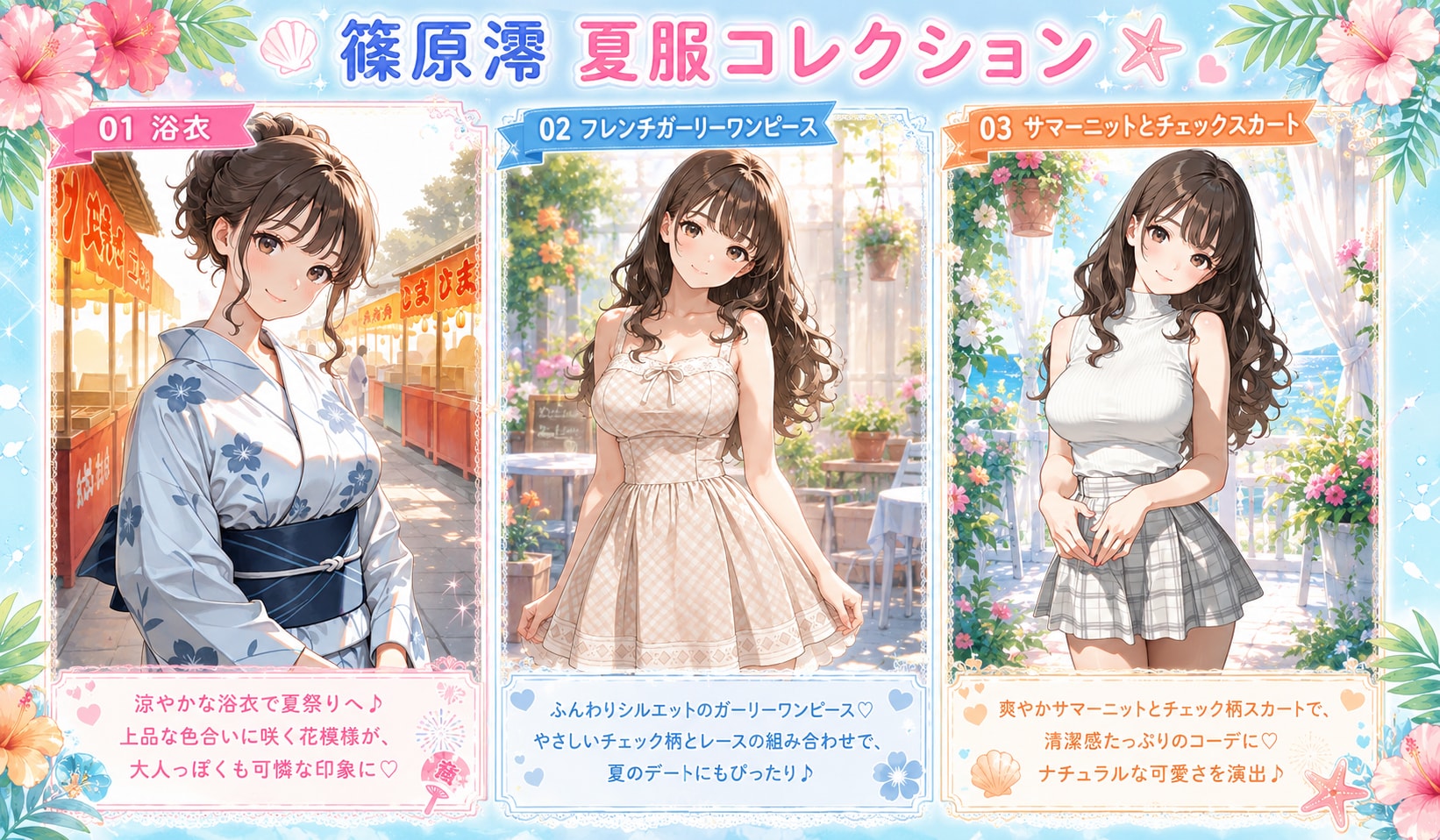 澪ちゃん、夏服コレクション