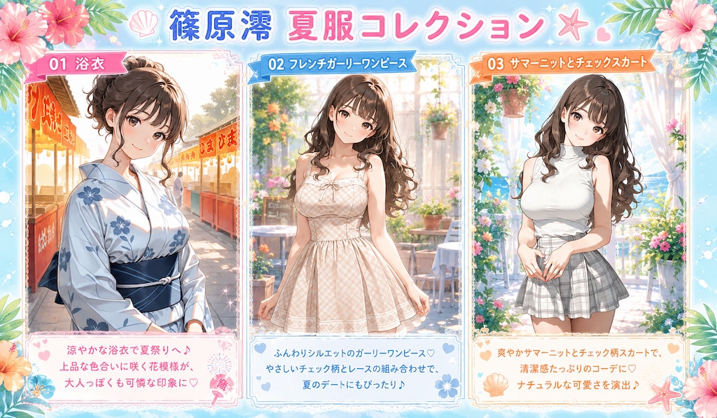 澪ちゃん、夏服コレクション
