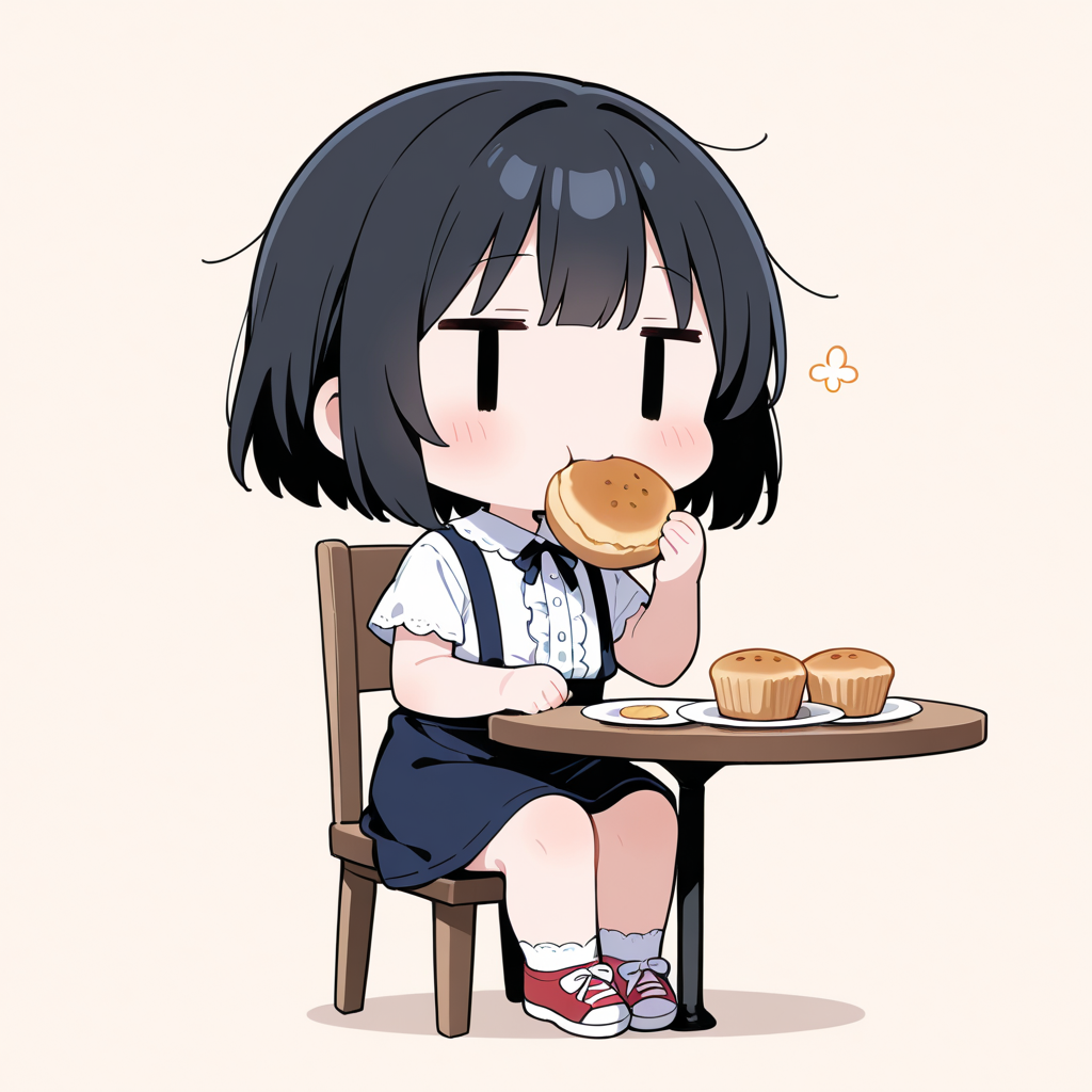 イングリッシュマフィンを食べる