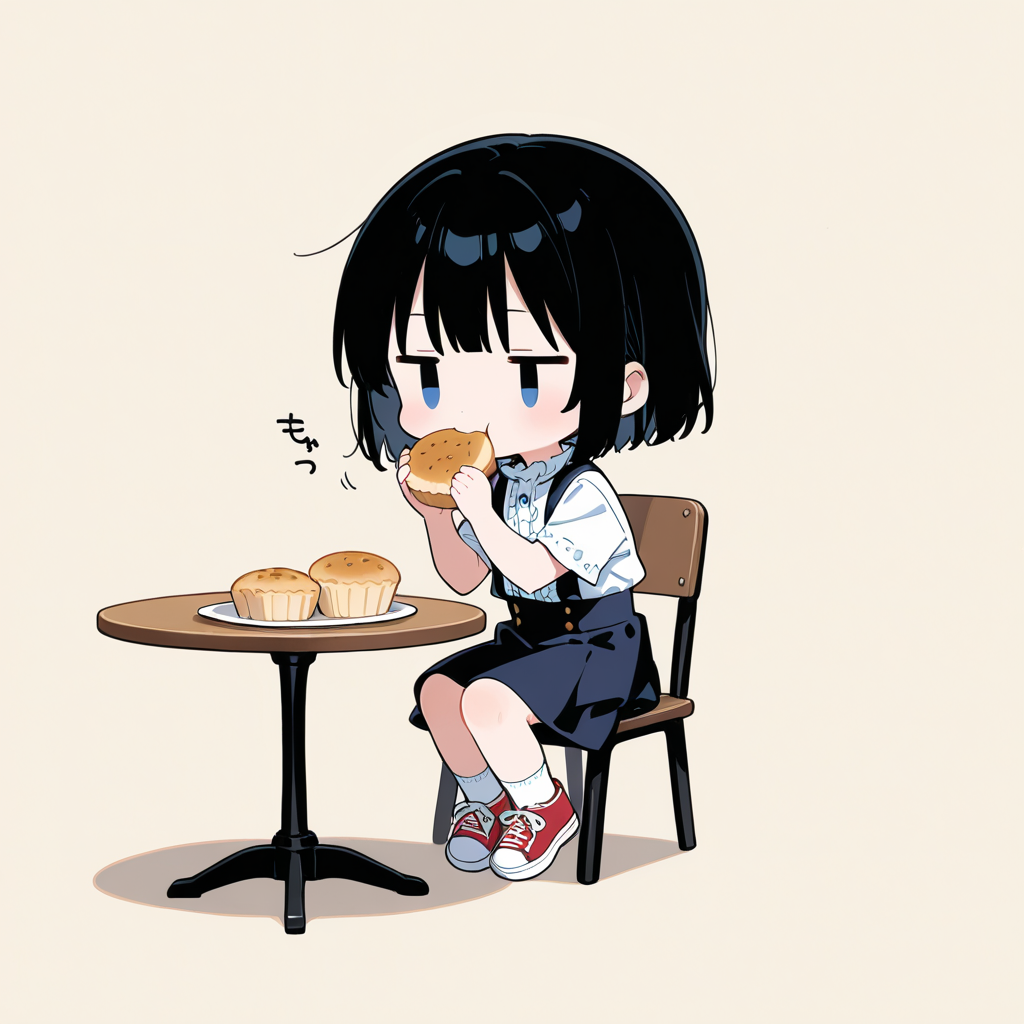 イングリッシュマフィンを食べる