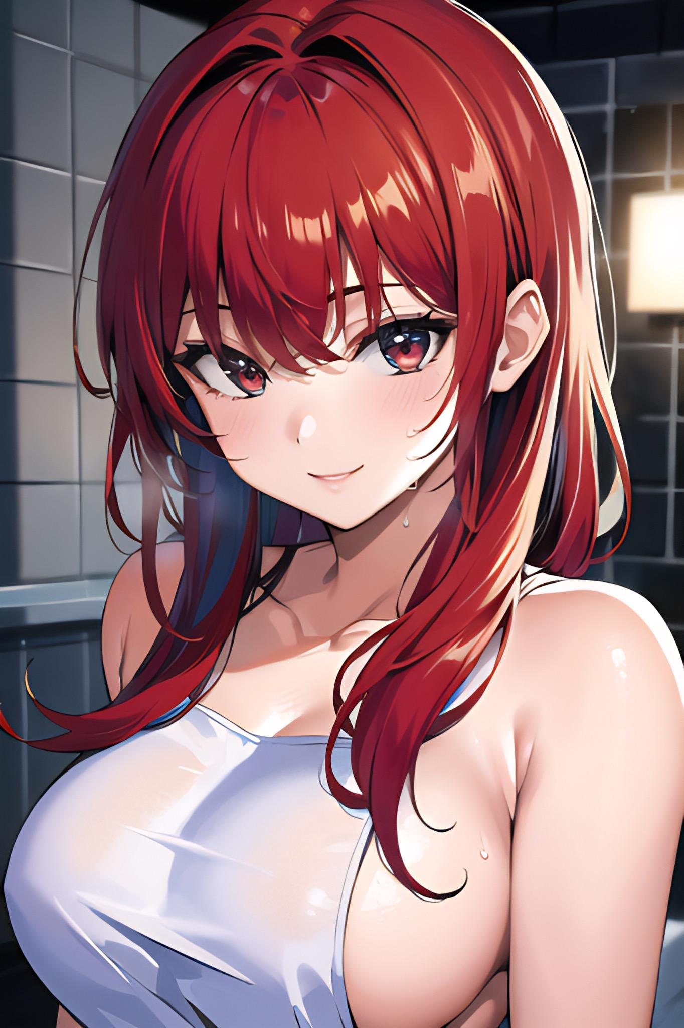 シャワー後「やっぱり目線が下いってるんですけどー？」@アイドル「レナ」