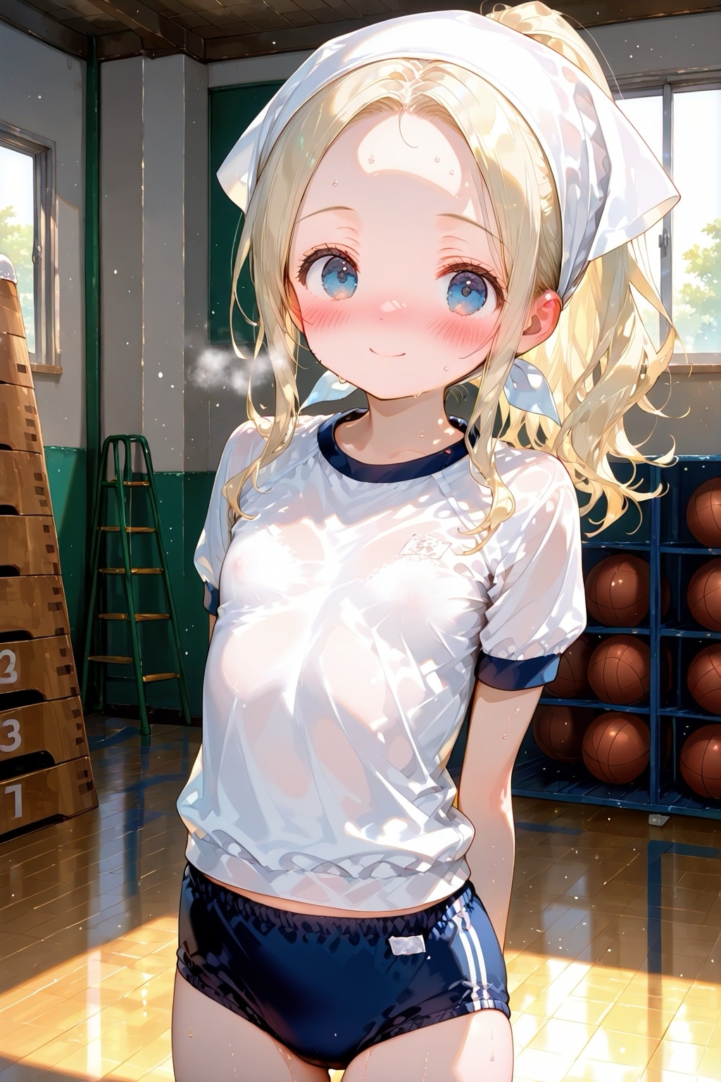 体育倉庫で二人