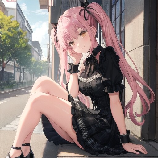 ピンク髪の女の子