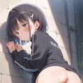 黒ジャージに精液 6枚目