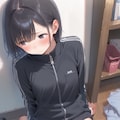 黒ジャージに精液 12枚目