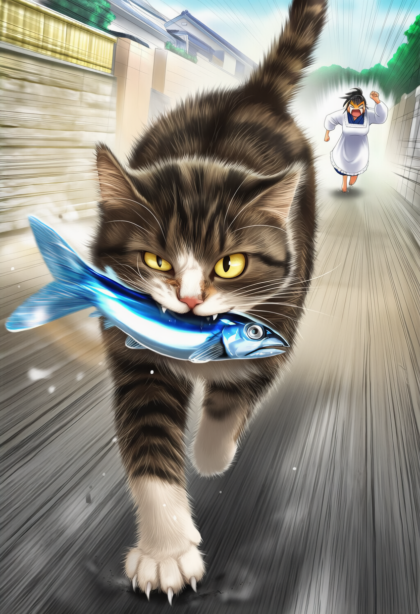 お魚くわえたどらネコ | の人気AIイラスト・グラビア