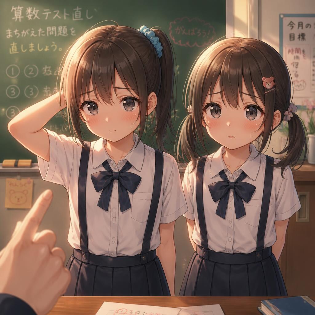 叱られるのも一緒
