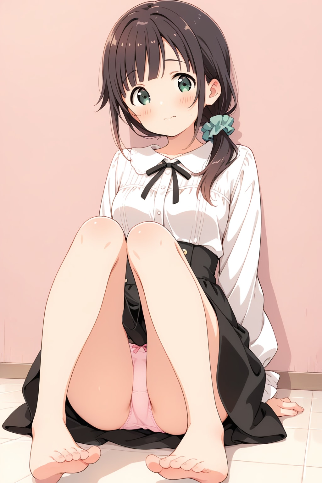 三角座りのもたれかけ