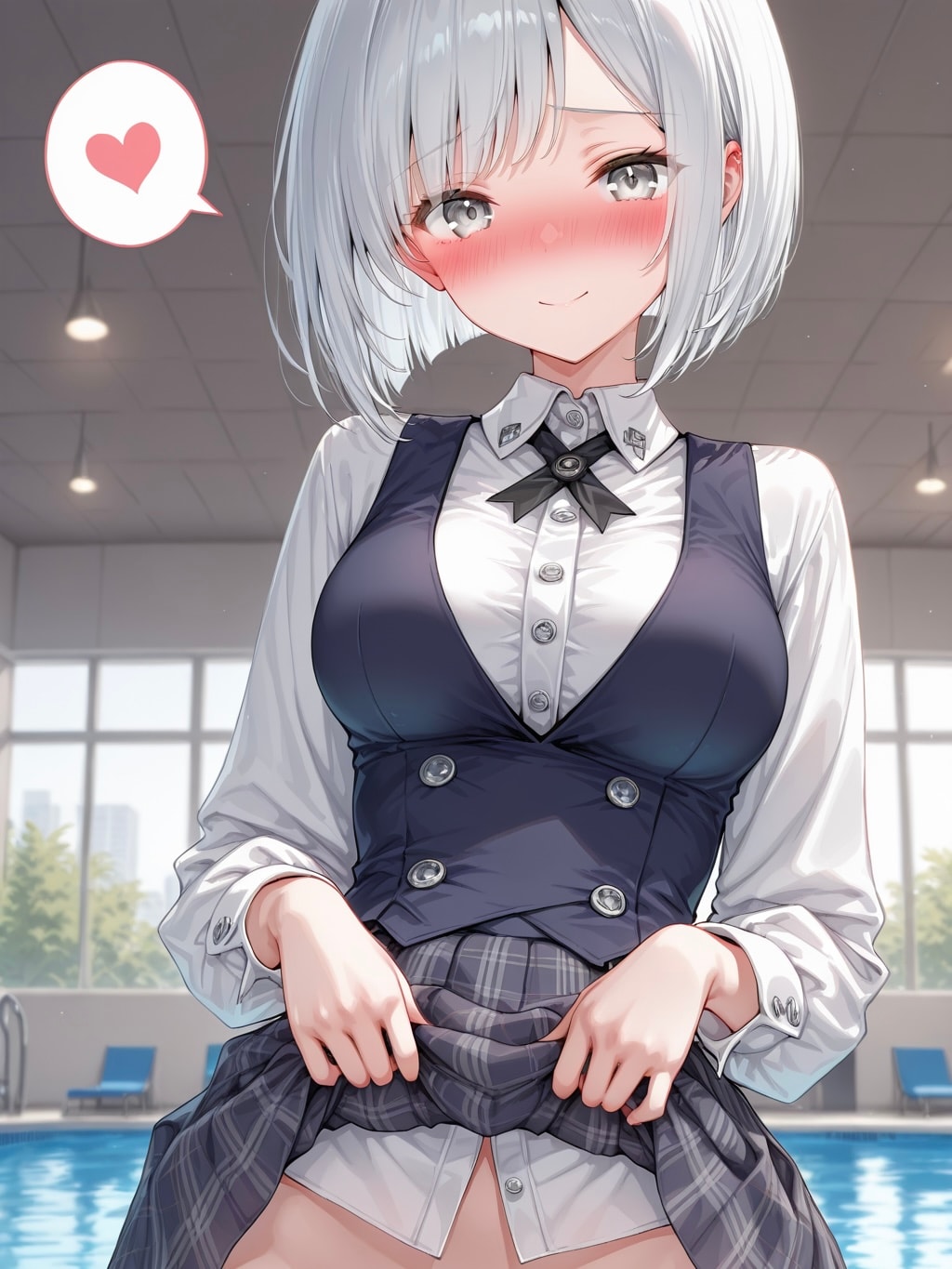 水着に着替えるアイちゃん
