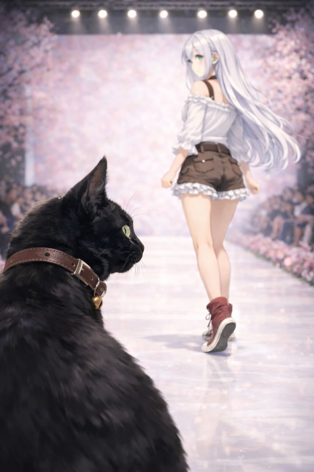 振り返る春、ランウェイの端で