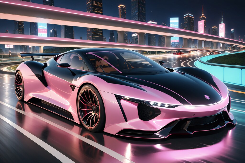 スポーツカー 黒×ピンク限定仕様