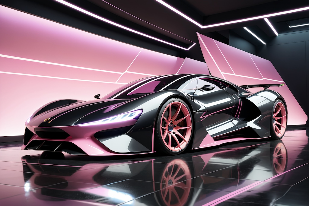 スポーツカー 黒×ピンク限定仕様