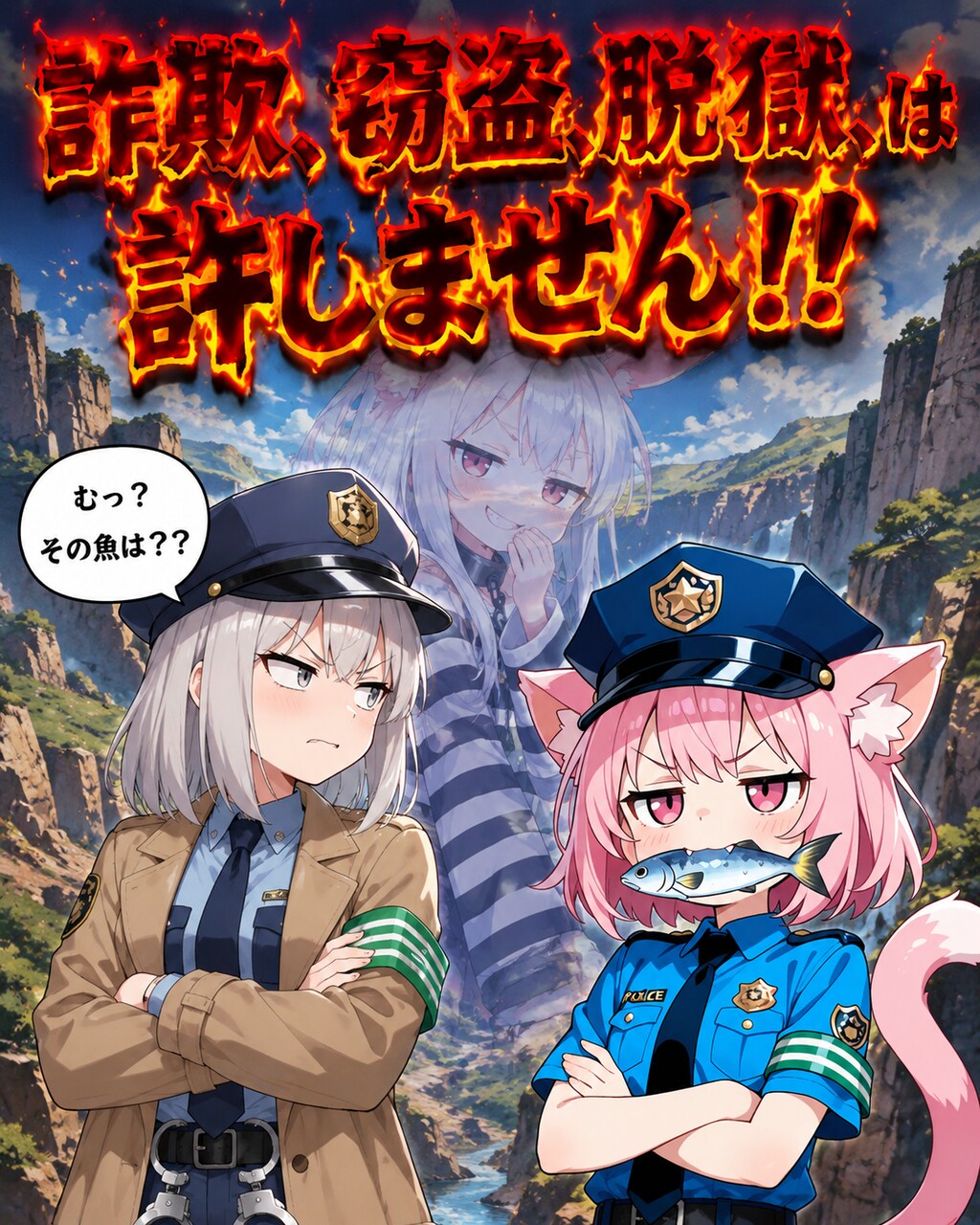犯罪は許さにゃい！！