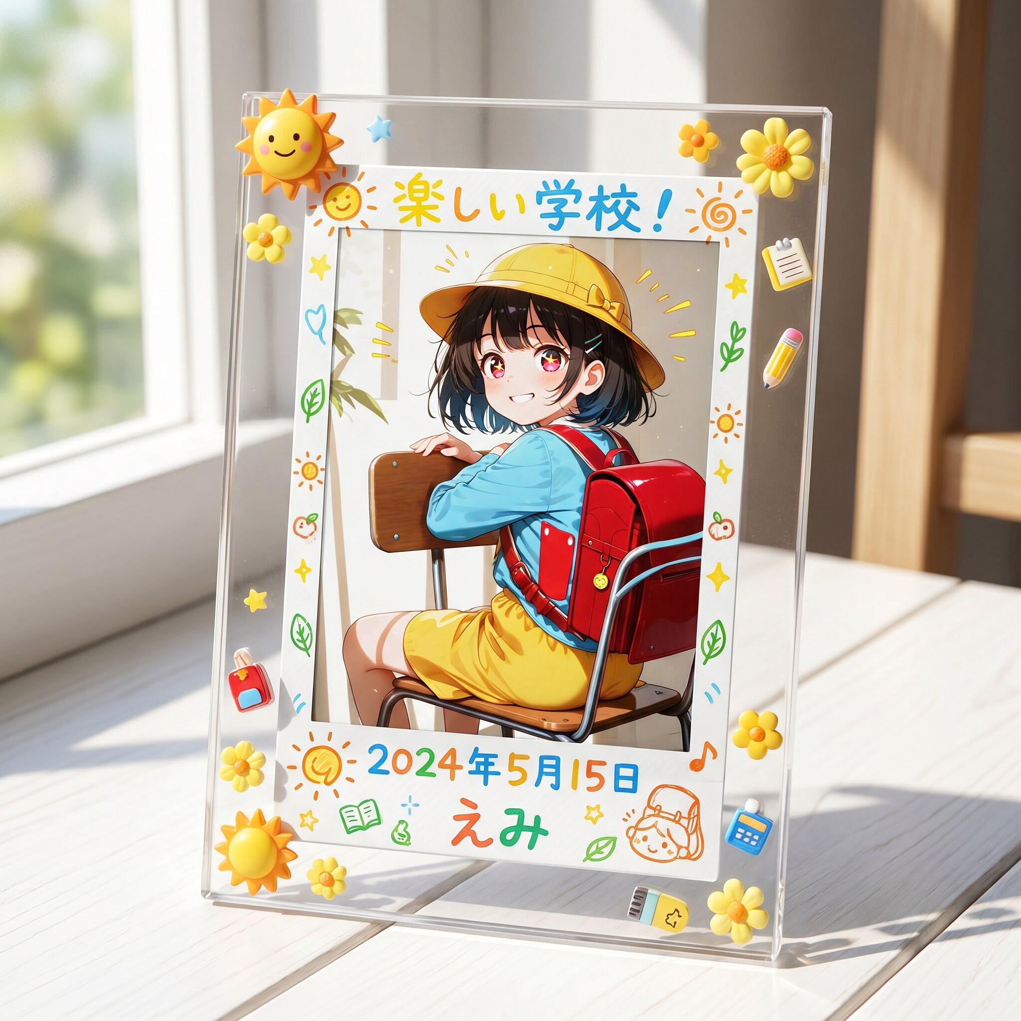 [1セット (2枚)] 「あたしえみ！小学校に入ったばかりなの！勉強ってむずかしいけど新しい友達もたくさんできて楽しいな！友達100人できるかな？」（ロリっ子大集合・一般向け５４）