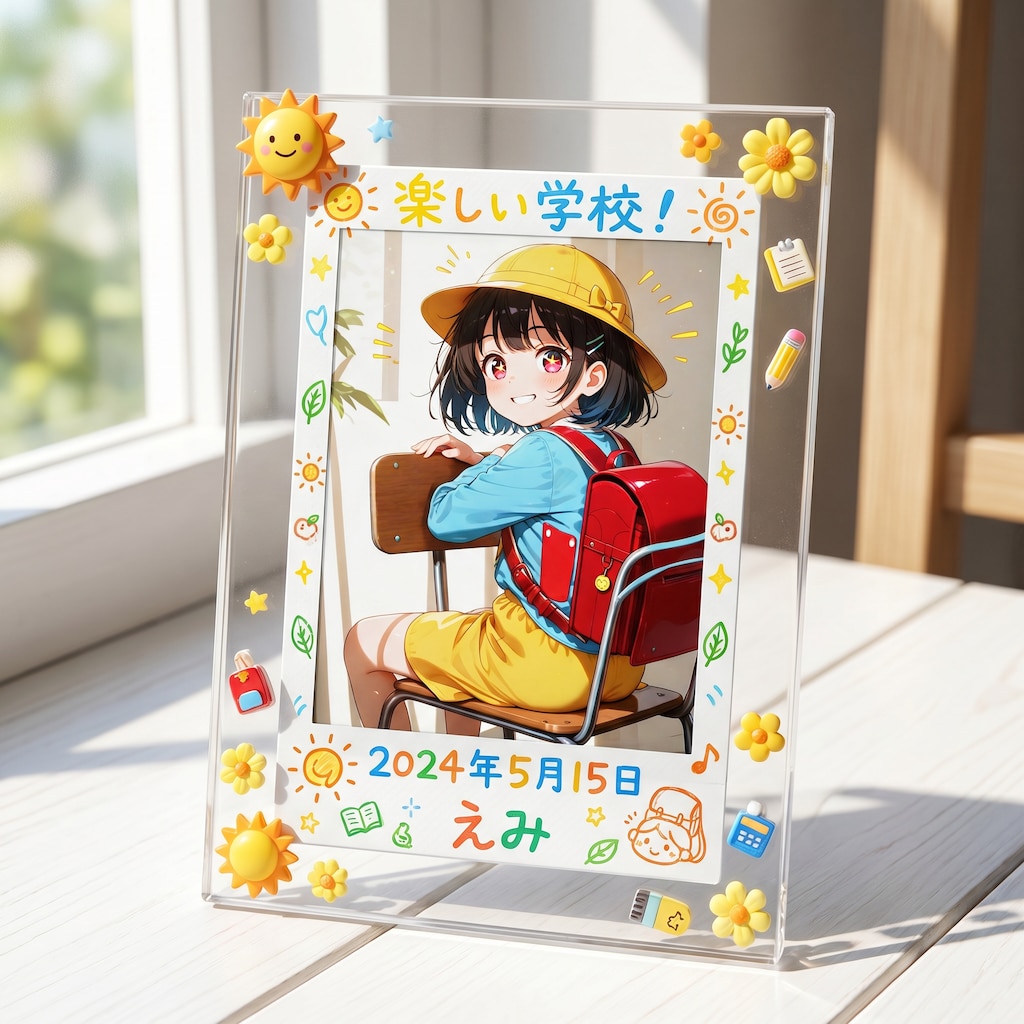 [1セット (2枚)] 「あたしえみ！小学校に入ったばかりなの！勉強ってむずかしいけど新しい友達もたくさんできて楽しいな！友達100人できるかな？」（ロリっ子大集合・一般向け５４）