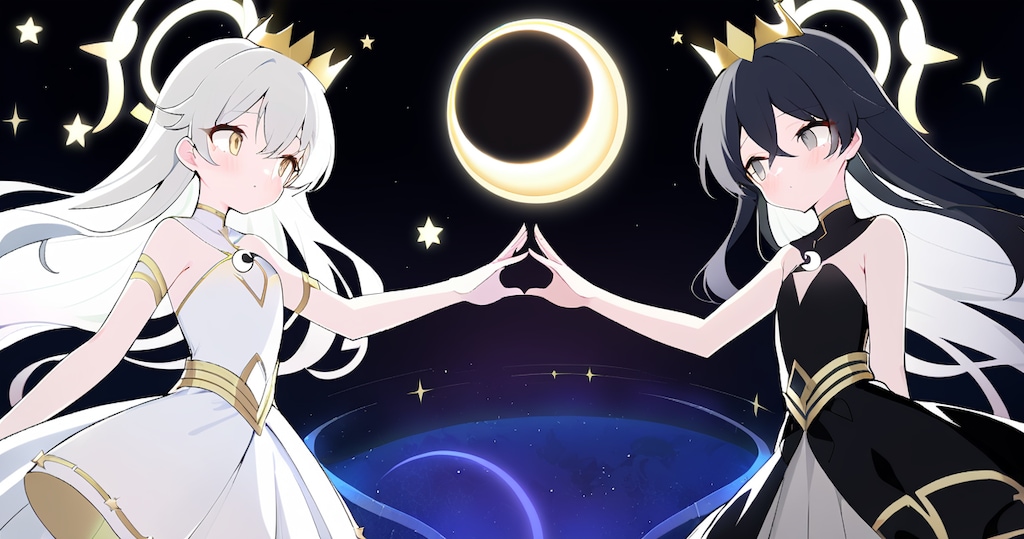 二人で完全な月。