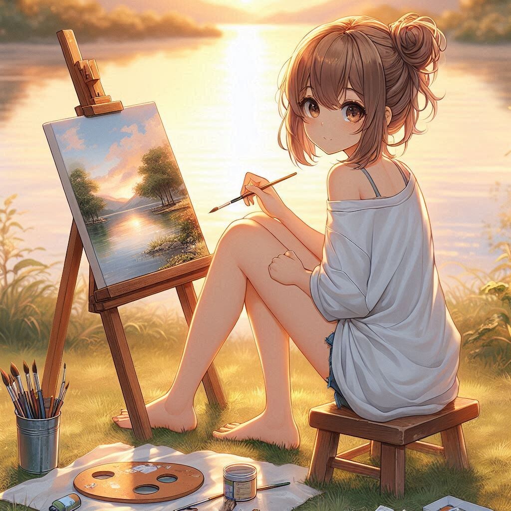 芸術の秋(写生)(DALL-E)(4)