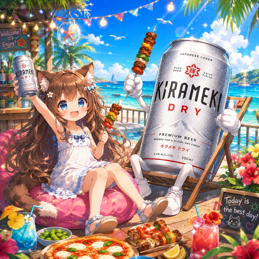 海を楽しむ小さな女の子
