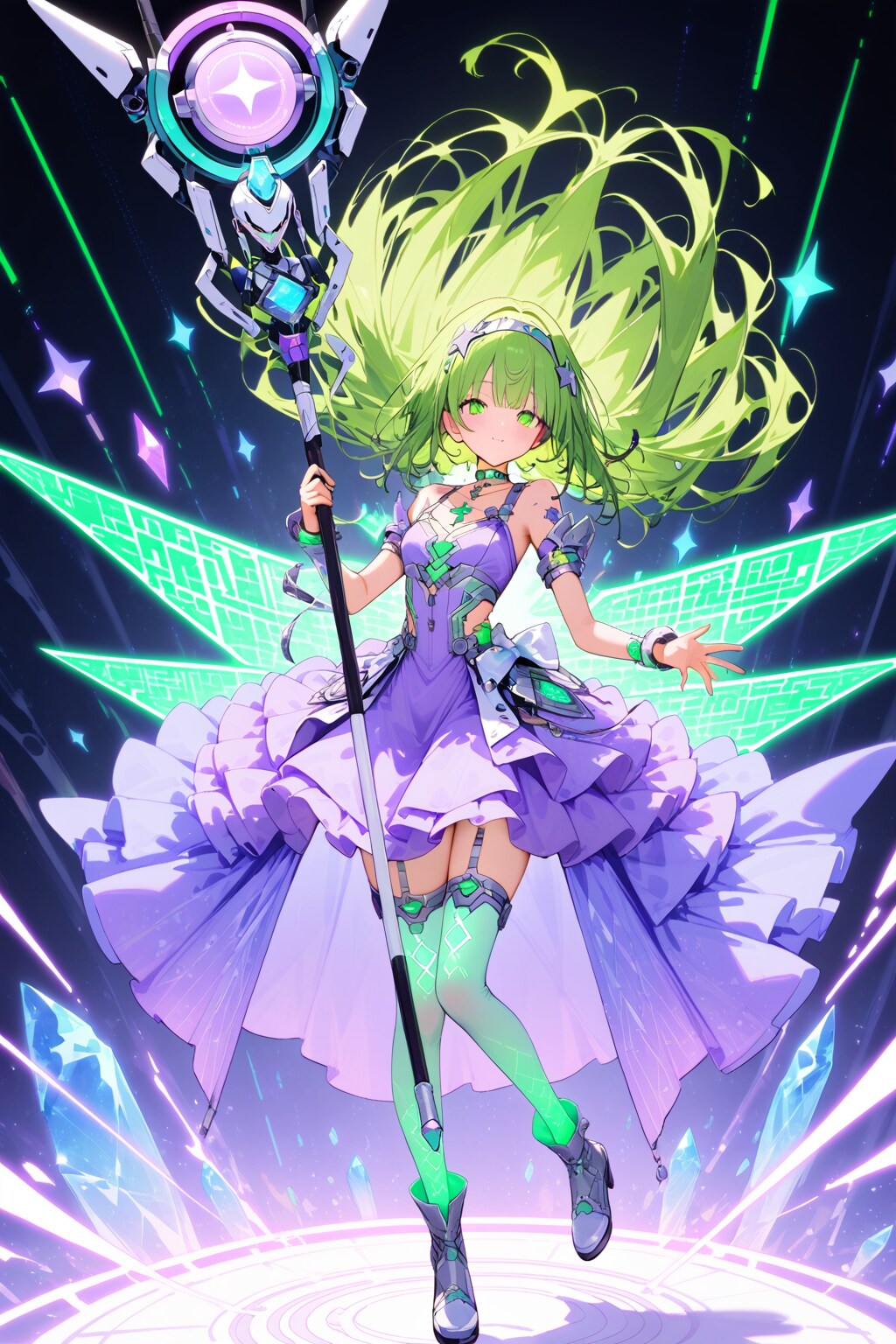 マジックサイバーロリータコーデ | の人気AIイラスト・グラビア