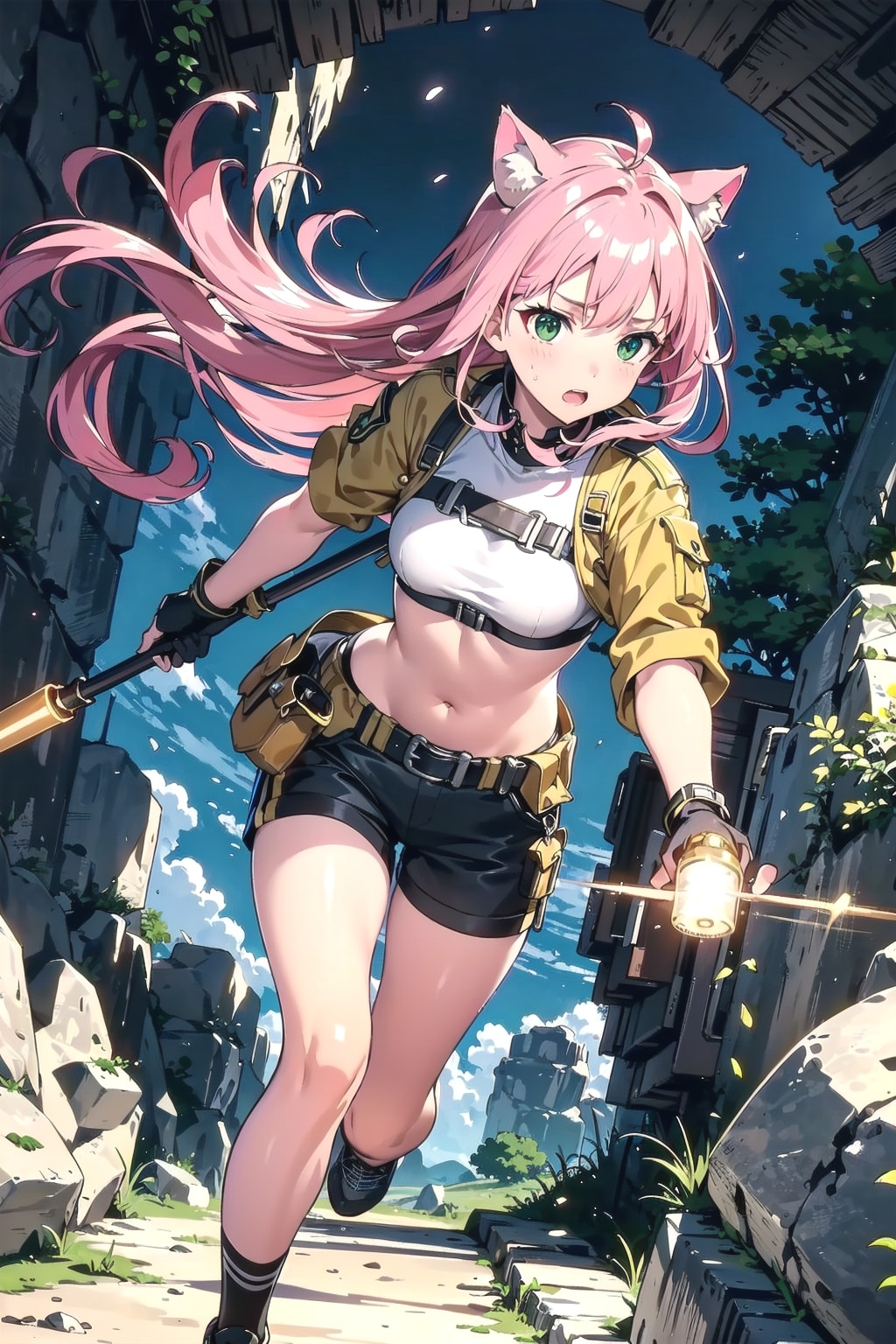 洞窟はっけーん✨突入ー❗🐱🎶 | の人気AIイラスト・グラビア