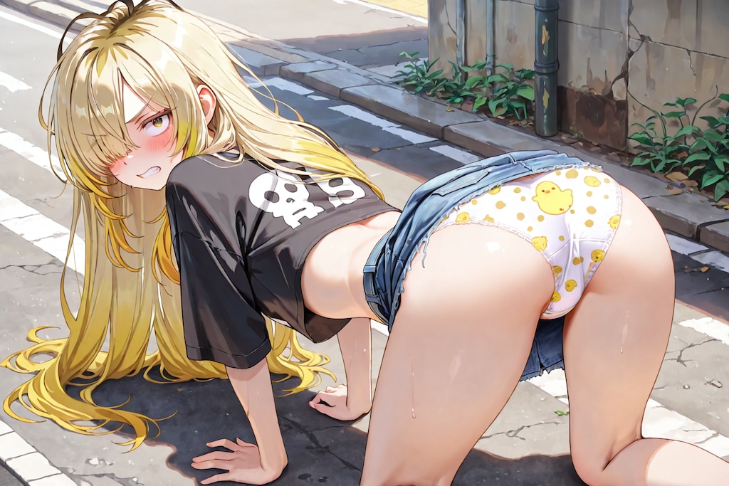 ひよこパンツのヤンキー、派手に転ぶ