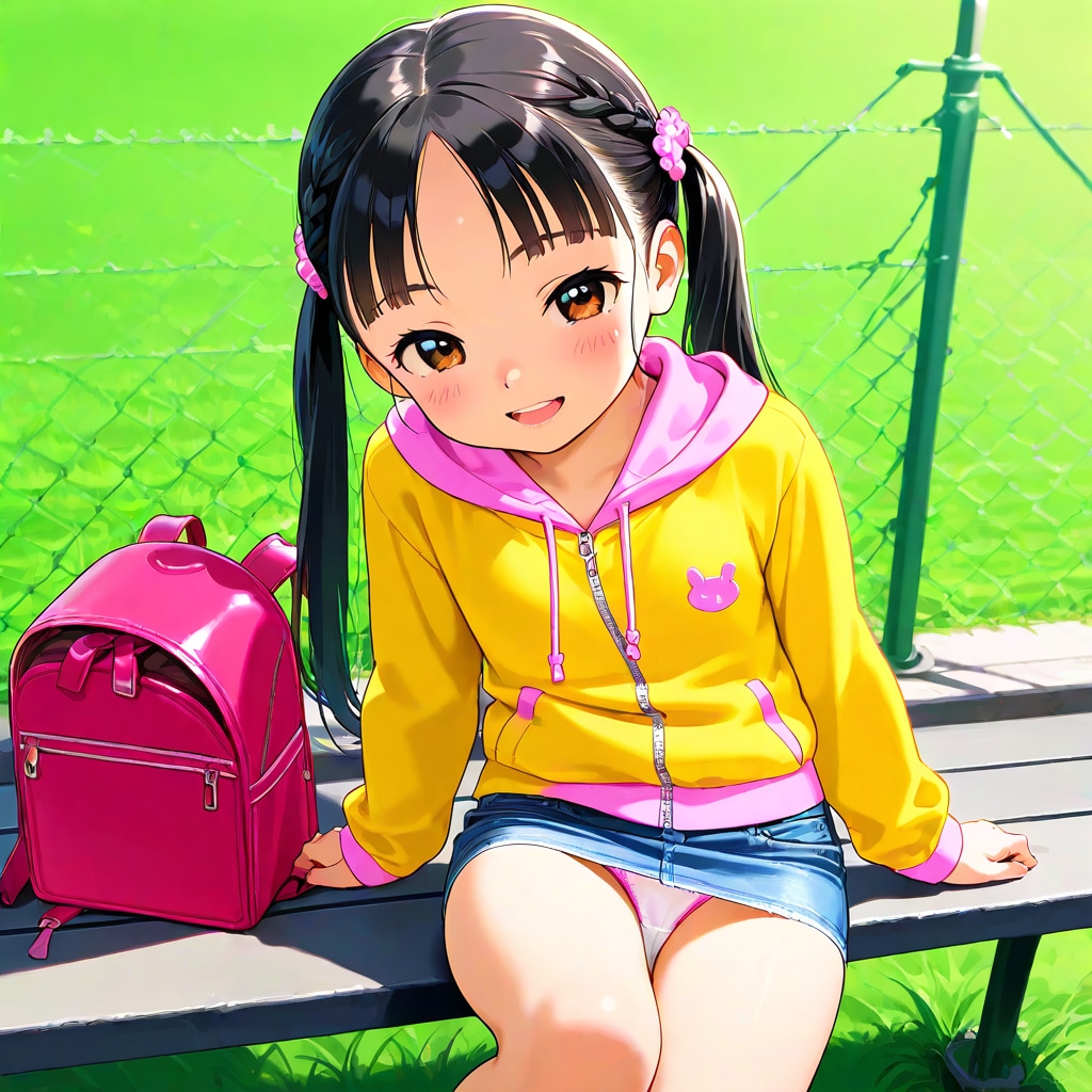 ツインテパーカー子