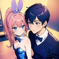 桃髪バニーガール 5枚目