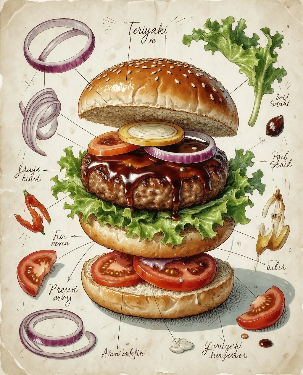 Breakdown Teriyaki Burger!
