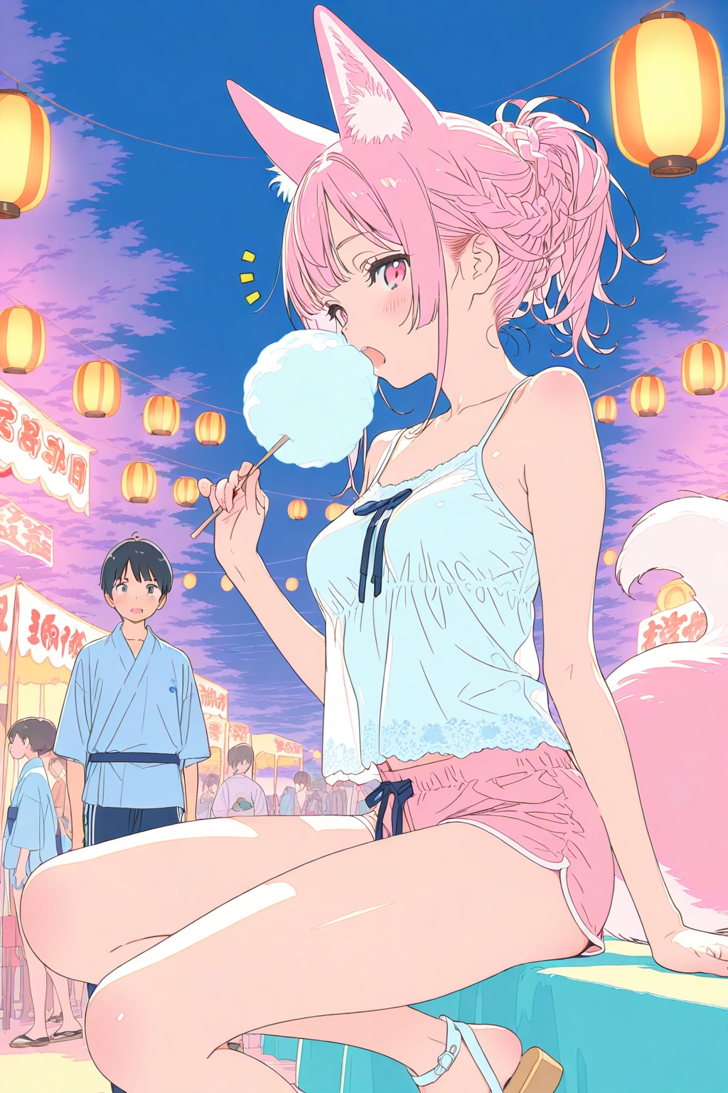 (浴衣着て来ればよかった…) | の人気AIイラスト・グラビア