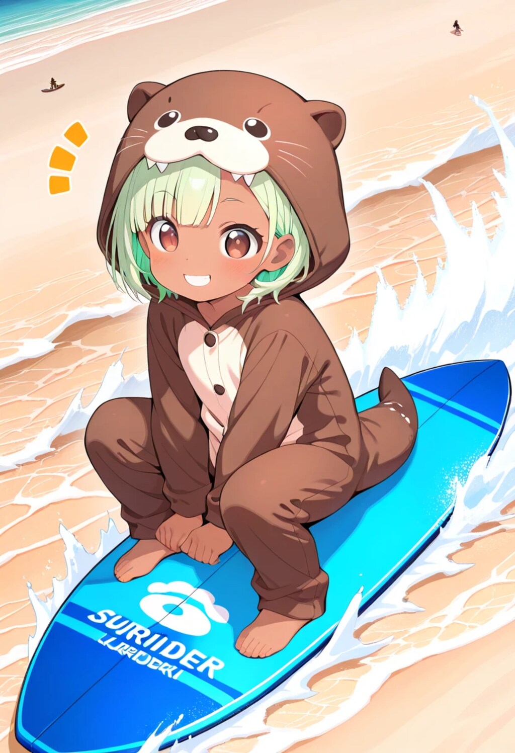 ビーチのラッコ