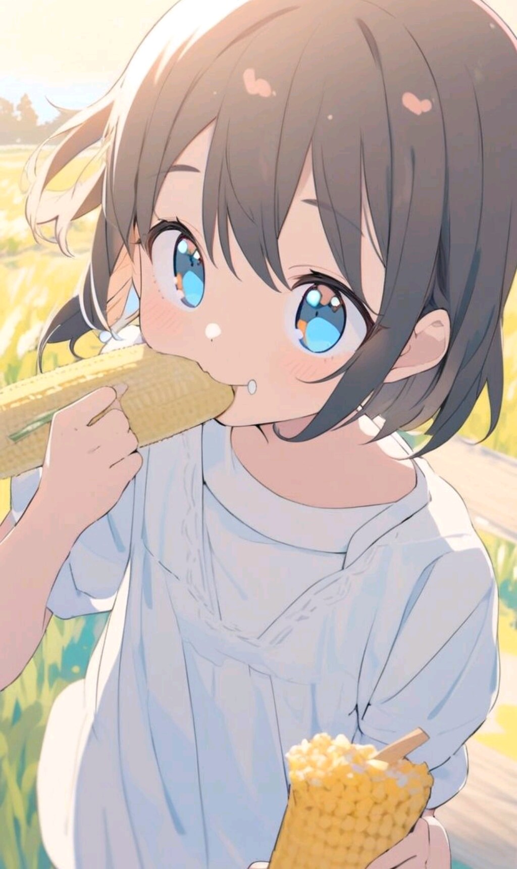 とうもろこし畑の女の子