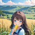 とうもろこし畑の女の子 2枚目