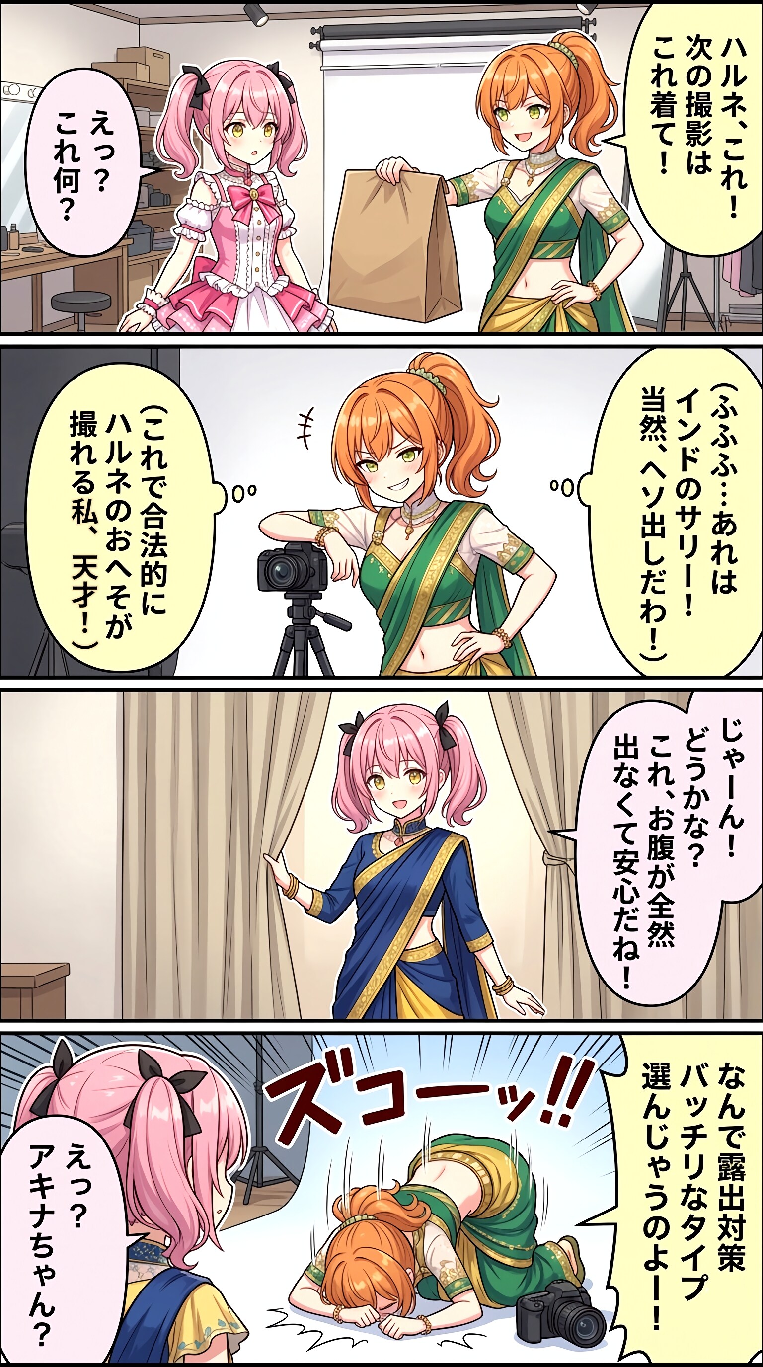 アキナ奮闘中〜ハルネのおへそをどうしても見たい編