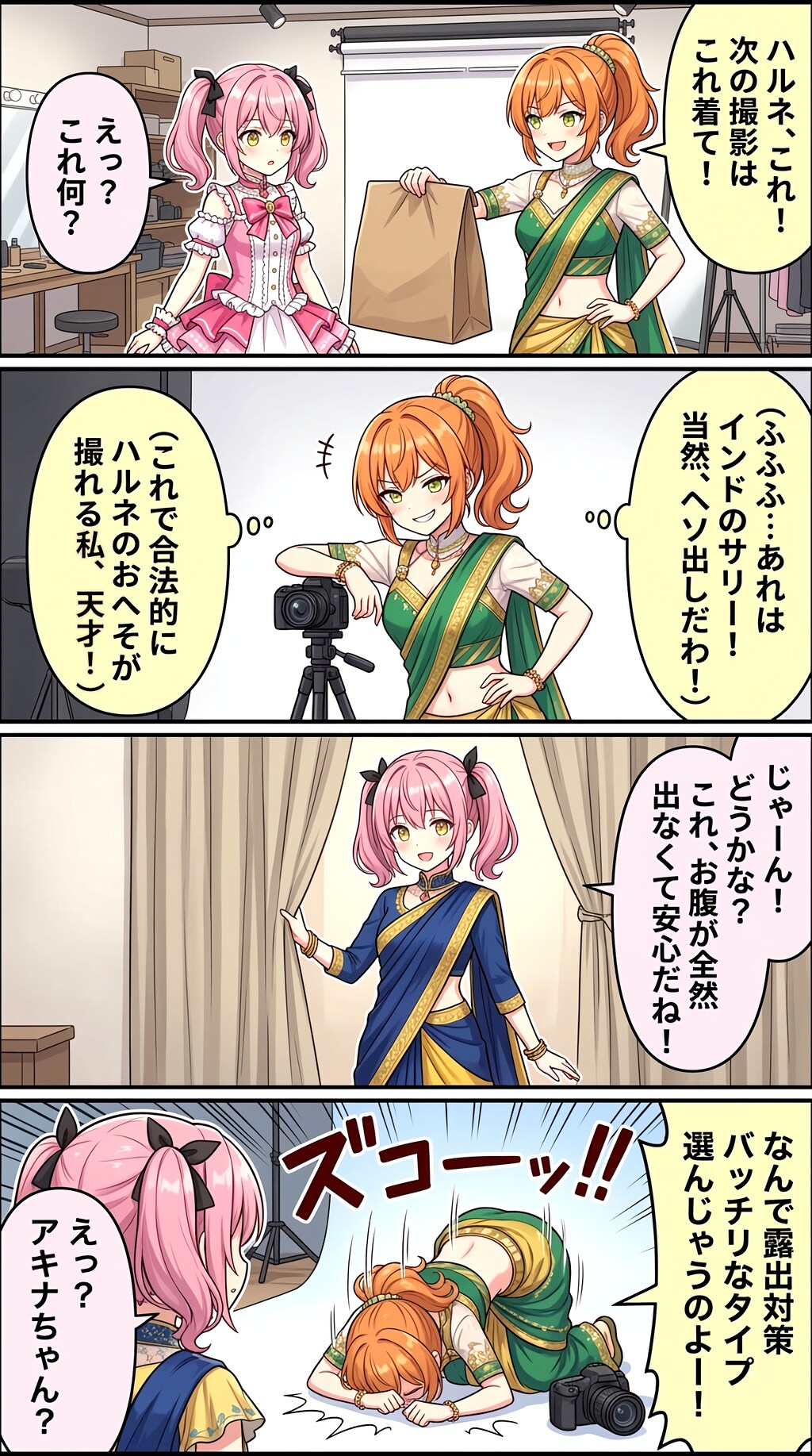 アキナ奮闘中〜ハルネのおへそをどうしても見たい編