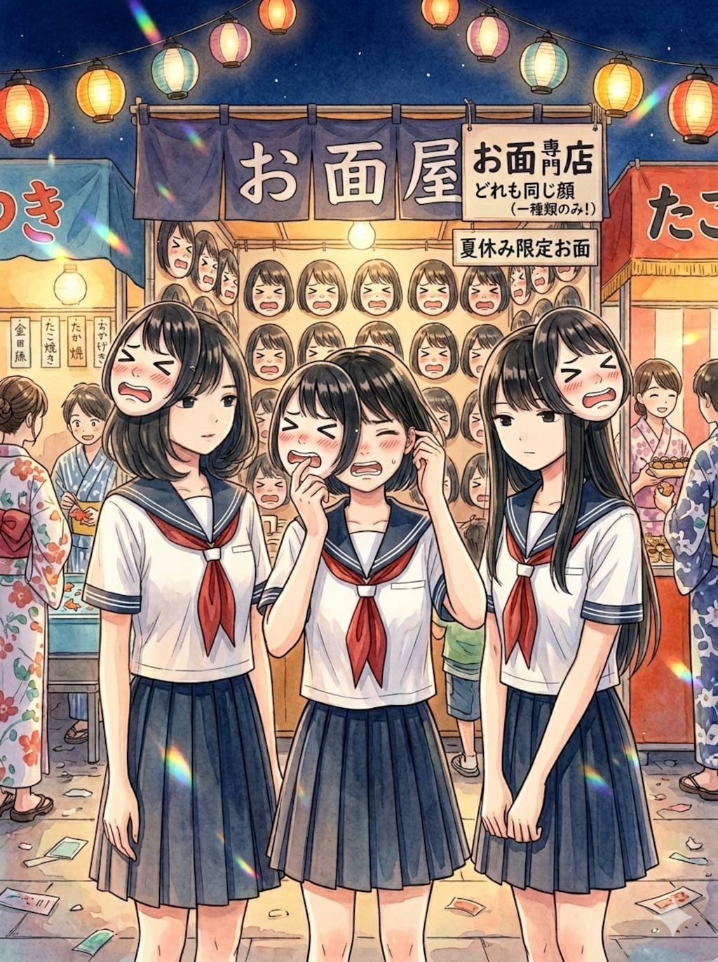 一緒の顔だね