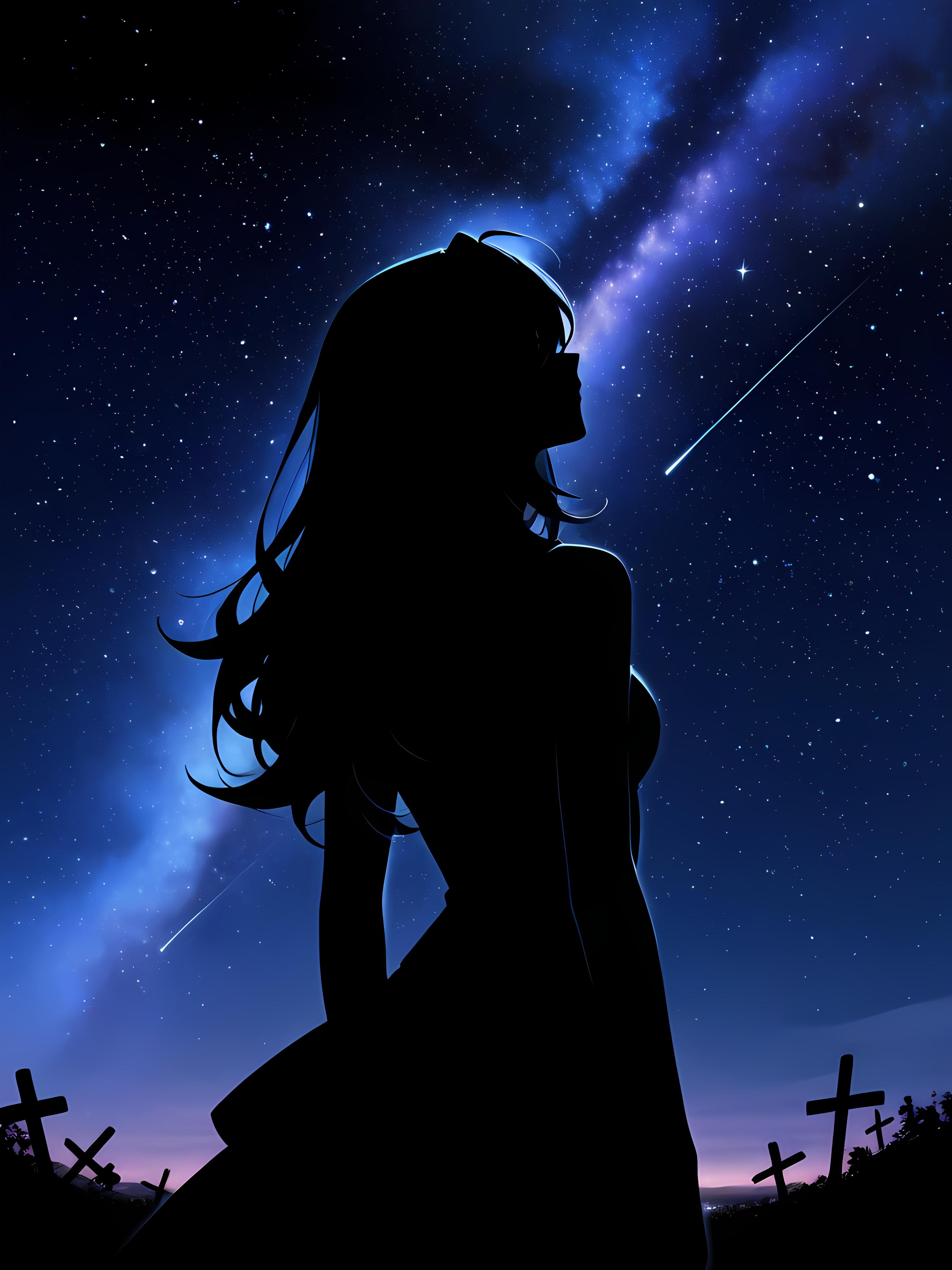 星空シルエット