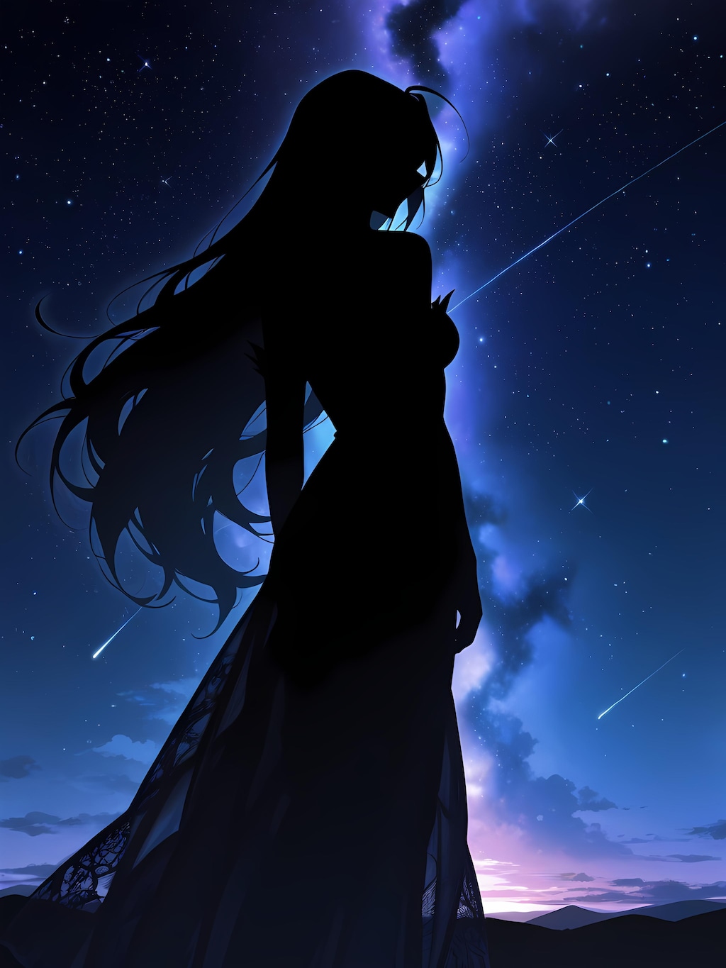 星空シルエット