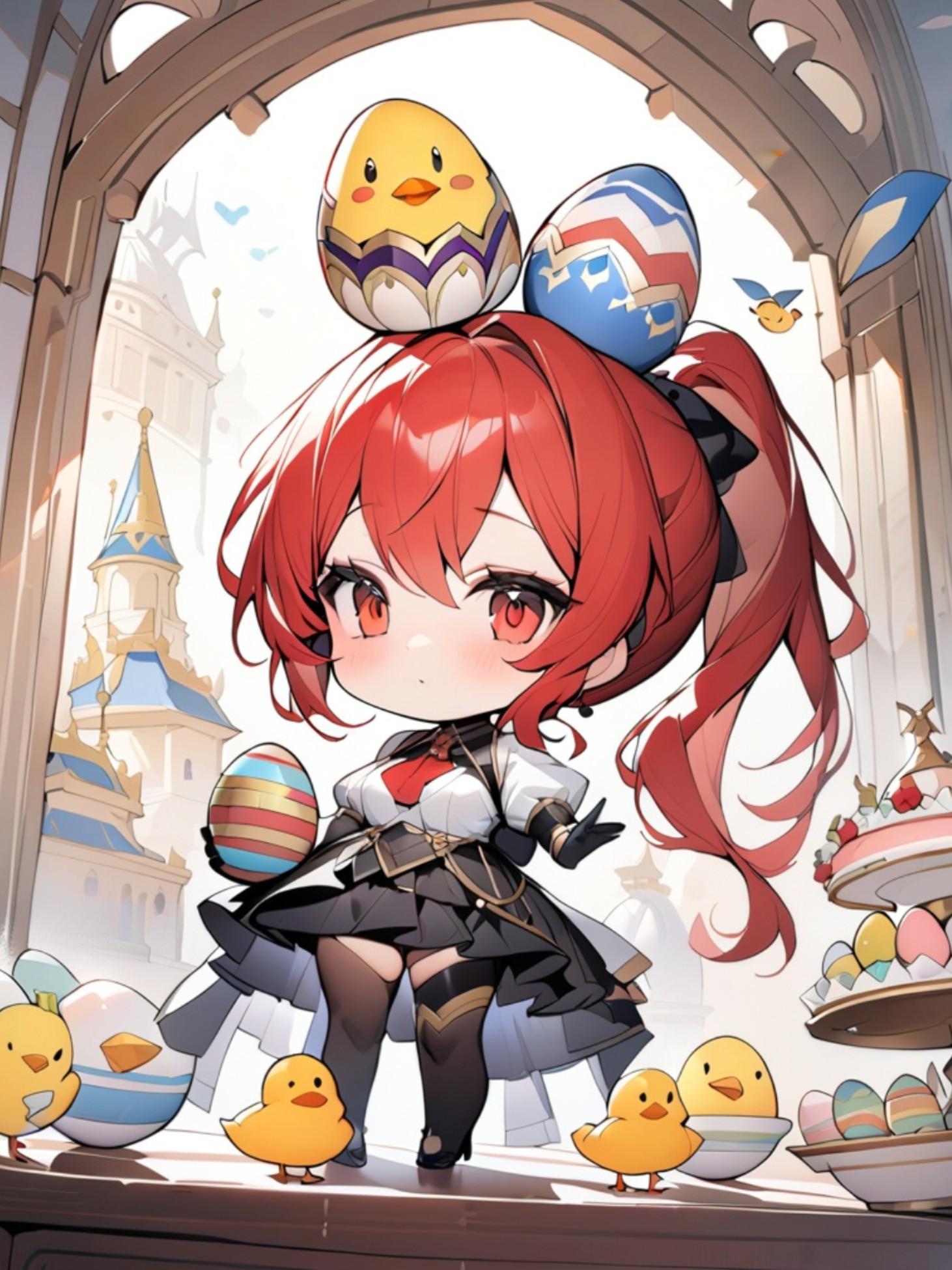 ポニテの赤髪ちゃん