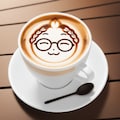 ラテアートでも眼鏡三つ編み 2枚目