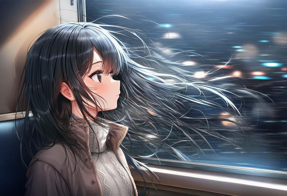 夜行列車と女の子